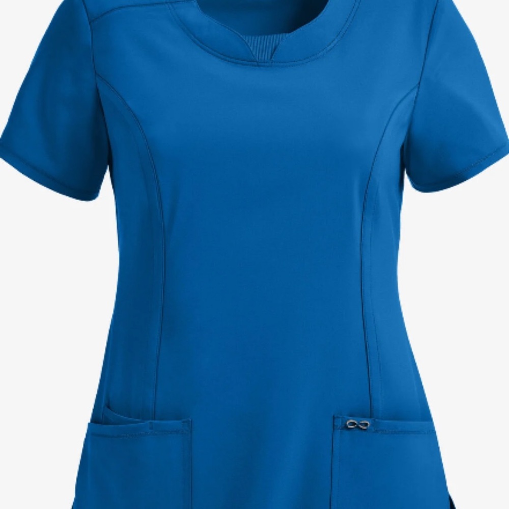 Infinity Women's 3-Pocket STRETCH Round Neck Scrub Top
